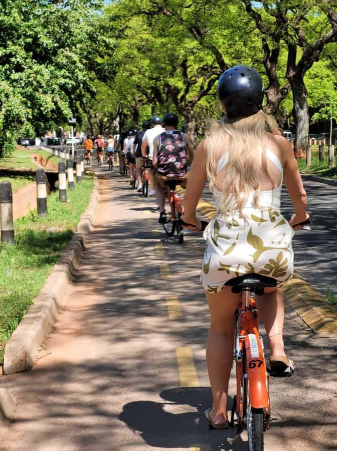 Bike Tour: Buenos Aires to the North - Law School to Floralis Genérica: Retiro’s “big signs” and photo-ready moments